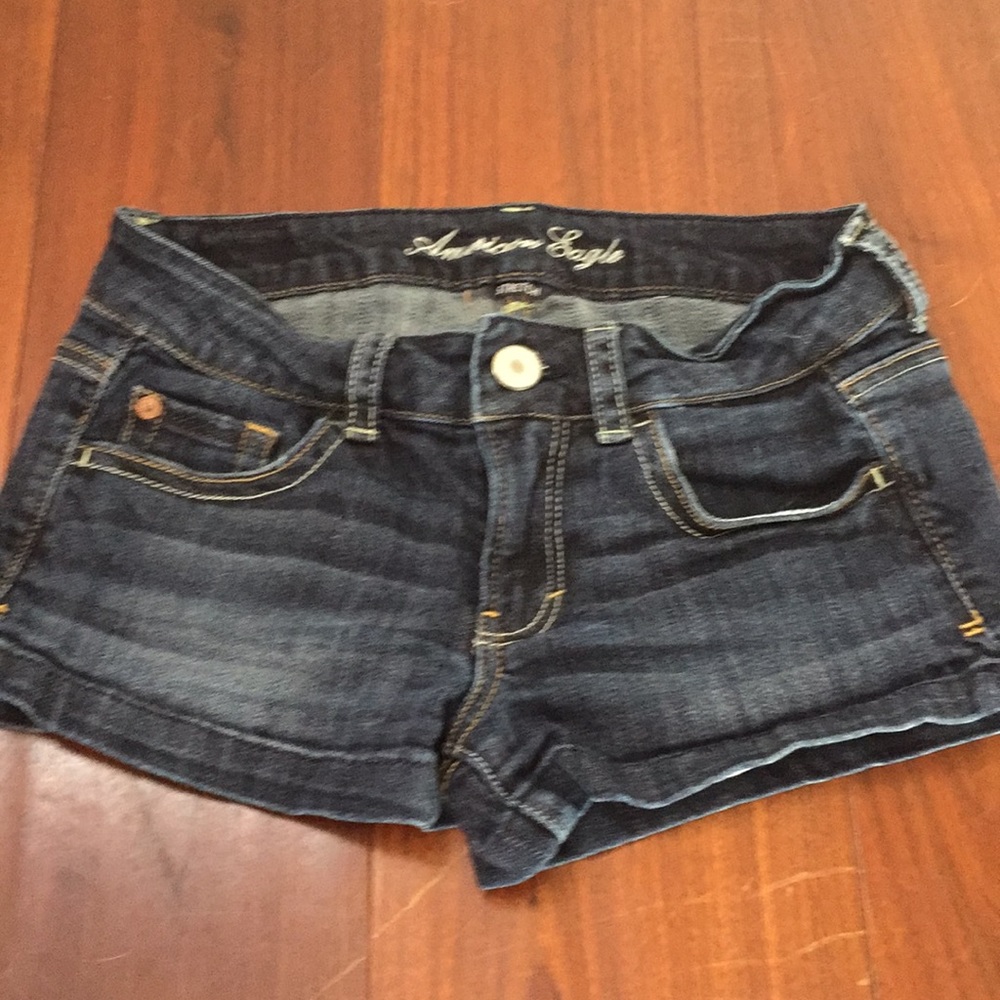 American Eagle dark denim short size 2